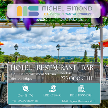 Vente - Bar - Hôtel - Restaurant - Licence IV - Lot (46)
