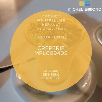 Vente - Restaurant rapide - Salon de thé - Crêperie - Snack - Vente à emporter - Hérault (34)