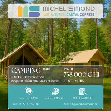Vente - Hôtel - Camping - Service à la personne - Corrèze (19)