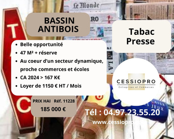 Vente - Tabac - FDJ - Presse - Antibes (06600)