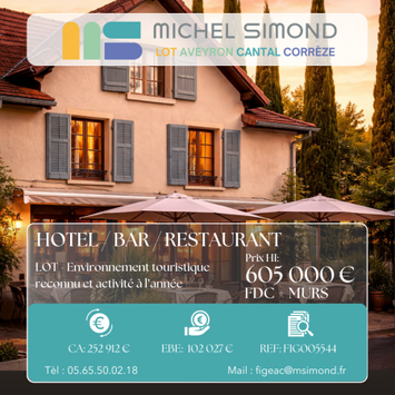 Vente - Bar - Hôtel - Restaurant - Lot (46)