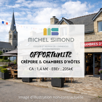 Vente - Brasserie - Restaurant - Crêperie - Licence IV - Chocolaterie Chocolatier - Morbihan (56)