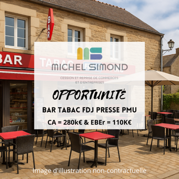 Vente - Bar - Tabac - FDJ - Librairie - Licence IV - Loto - PMU - Presse - Finistère (29)