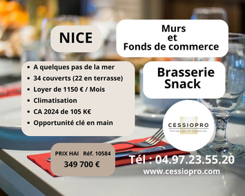 Vente - Brasserie - Licence III - Licence IV - Snack - Nice (06000)