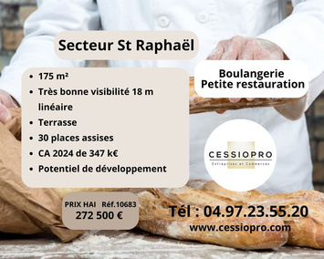 Vente - Restaurant - Boulangerie - Sandwicherie - Terminal de cuisson - Saint-raphael (83700)