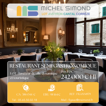 Vente - Restaurant - Restaurant gastronomique - Aveyron (12)