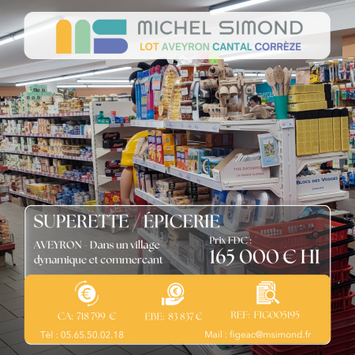 Vente - Alimentation - Epicerie - Superette - Aveyron (12)