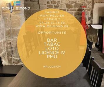 Vente - Bar - Tabac - Librairie - Licence IV - Loto - PMU - Presse - Hérault (34)