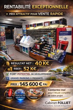 Vente - Tabac - FDJ - Presse - Moselle (57)