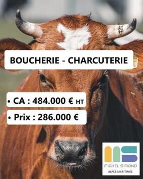 Vente - Boucherie - Charcuterie - Alimentation - Epicerie - Traiteur - Alpes-Maritimes (06)