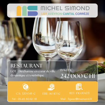 Vente - Restaurant - Restaurant à thème - Lot (46)