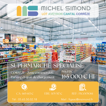 Vente - Supermarché - Corrèze (19)