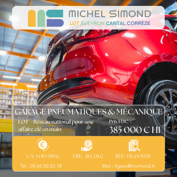 Vente - Centre automobile - Garage - Mécanique - Pièces Détachées - Lot (46)