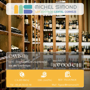 Vente - Cave à vins - Vins et spiritueux - Lot (46)