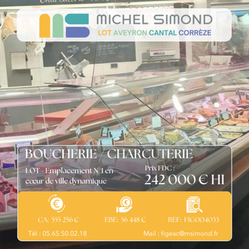 Vente - Boucherie - Charcuterie - Traiteur - Lot (46)
