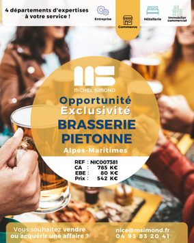 Vente - Bar - Brasserie - Hôtel - Restaurant - Café - Alpes-Maritimes (06)