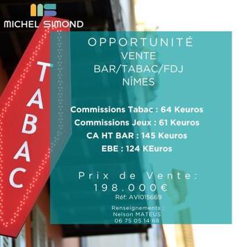 Vente - Bar - Brasserie - Tabac - Licence IV - Loto - Gard (30)