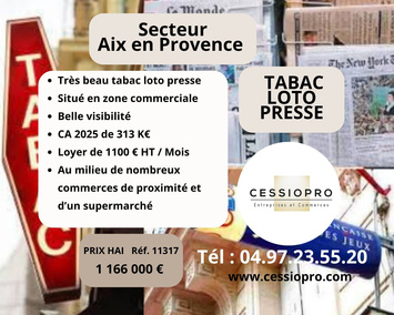 Vente - Tabac - Loto - Presse - Aix-en-Provence (13090)
