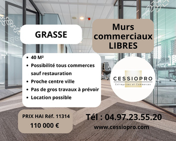 Vente de murs de boutique - Grasse (06130)