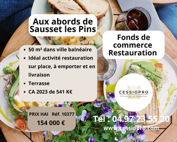 Vente - Restaurant rapide - Vente à emporter - Sausset-les-Pins (13960)