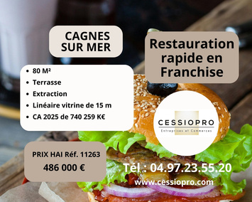 Vente - Restaurant rapide - Cagnes-sur-Mer (06800)