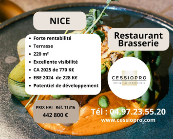 Vente - Brasserie - Restaurant - Nice (06000)
