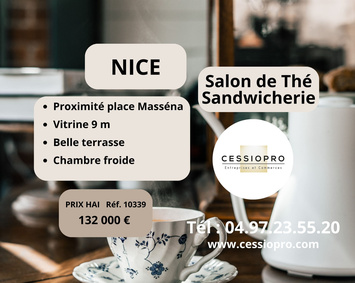 Vente - Restaurant rapide - Salon de thé - Sandwicherie - Nice (06000)