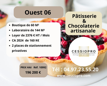 Vente - Pâtisserie - Chocolaterie Chocolatier - Grasse (06130)
