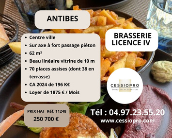 Vente - Brasserie - Licence IV - Antibes (06600)