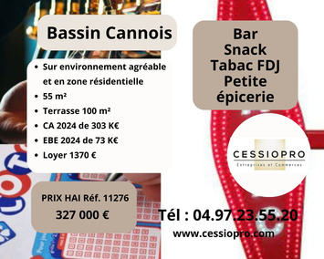 Vente - Bar - Restaurant rapide - Tabac - Alimentation - Epicerie - FDJ - Licence IV - Presse - Snack - Cannes (06400)