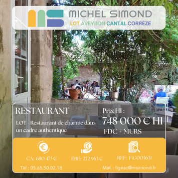 Vente - Restaurant - Restaurant gastronomique - Lot (46)