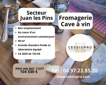 Vente - Alimentation - Cave à vins - Fromagerie - Vins et spiritueux - Juan les pins (06160)