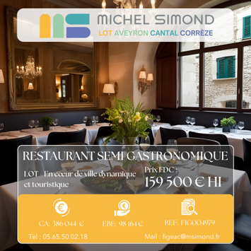 Vente - Restaurant - Restaurant gastronomique - Aveyron (12)
