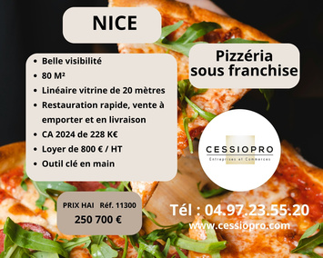 Vente - Restaurant - Pizzeria - Vente à emporter - Nice (06100)