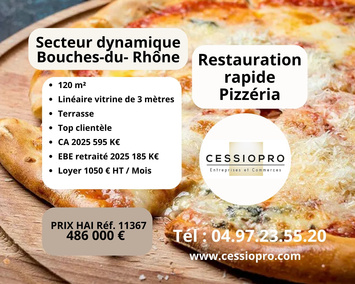 Vente - Restaurant - Restaurant rapide - Pizzeria - Marseille 1er (13001)