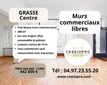 Vente de murs de boutique - Grasse (06130)