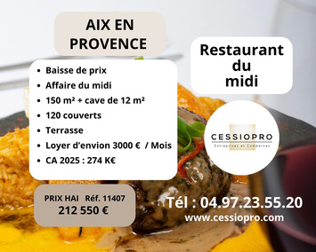 Vente - Restaurant - Les milles (13290)