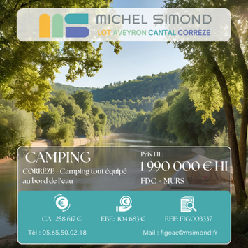 Vente - Bar - Hôtel - Restaurant rapide - Camping - Snack - Corrèze (19)