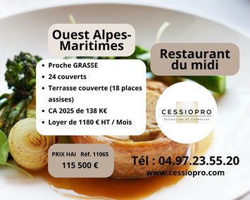 Vente - Restaurant - Restaurant du midi - Grasse (06130)