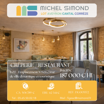 Vente - Restaurant - Crêperie - Lot (46)
