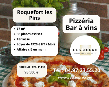 Vente - Bar - Restaurant - Pizzeria - Cave à vins - Vins et spiritueux - Roquefort-les-Pins (06330)