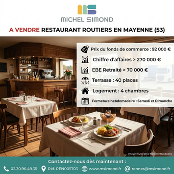 Vente - Restaurant - Restaurant routier - Mayenne (53)