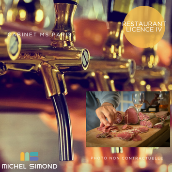 Vente - Bar - Brasserie - Restaurant - Licence IV - Paris (75)