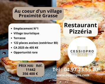 Vente - Restaurant - Restaurant à thème - Pizzeria - Grasse (06130)