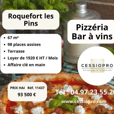 Vente - Bar - Restaurant - Pizzeria - Cave à vins - Vins et spiritueux - Roquefort-les-Pins (06330)-photo-2
