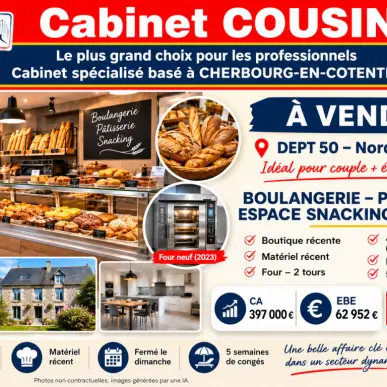 Vente - Boulangerie - Pâtisserie - Alimentation - Equeurdreville-Hainneville (50120)-photo-1