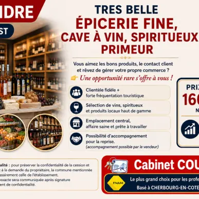 Vente - Alimentation - Cave à vins - Epicerie - Vins et spiritueux - Brix (50700)-photo-1