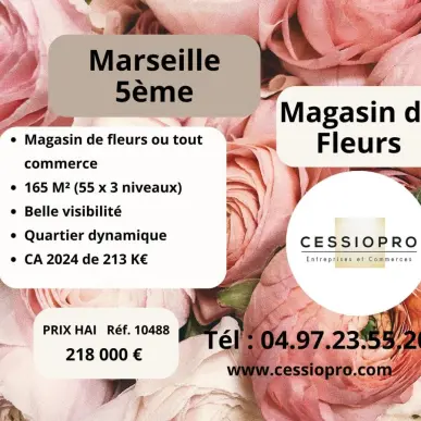Vente - Fleuriste - Marseille 5ème (13005)-photo-2