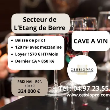 Vente - Cave à vins - Vins et spiritueux - Châteauneuf-les-Martigues (13220)-photo-1