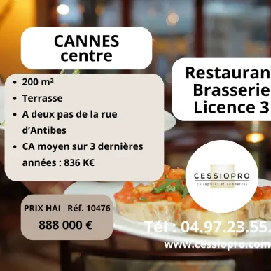 Vente - Brasserie - Restaurant - Cannes (06400)-photo-1